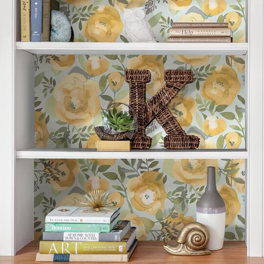 NuWallpaper Peachy Keen Yellow Peel & Stick Wallpaper